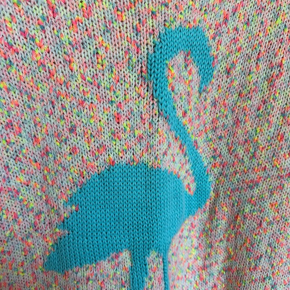 Torrid | Size 3 Plus Size 3XL Flamingo Sweater Multicolored Long Sleeve Vacation - Picture 5 of 12